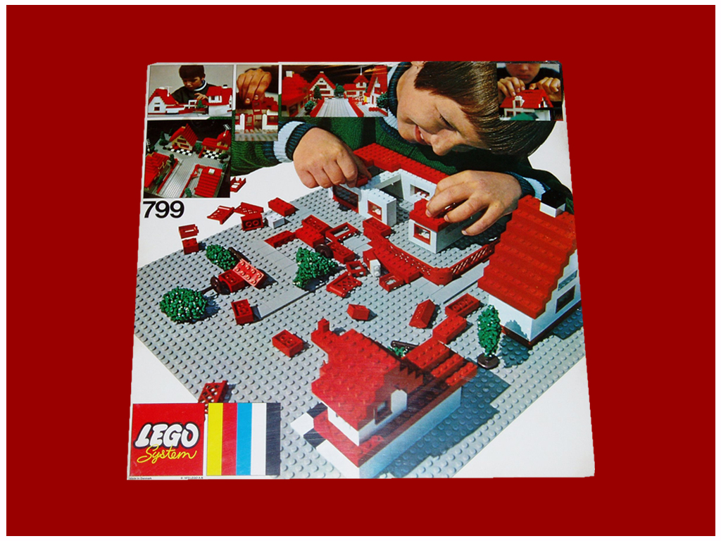 1964 LEGO Système #799 Basis Plaque 50x50 Gris de Base Ville, / City /  Vintage